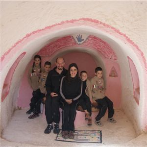Miller Family in Troglodyte dwelling